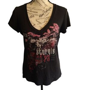 Harley Davidson Sturgis Top Black Small Y2K, Vintage,Classic ,Motorcycle